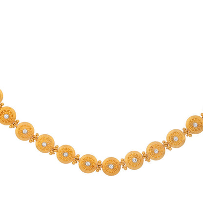 Lentil Necklace with Diamond