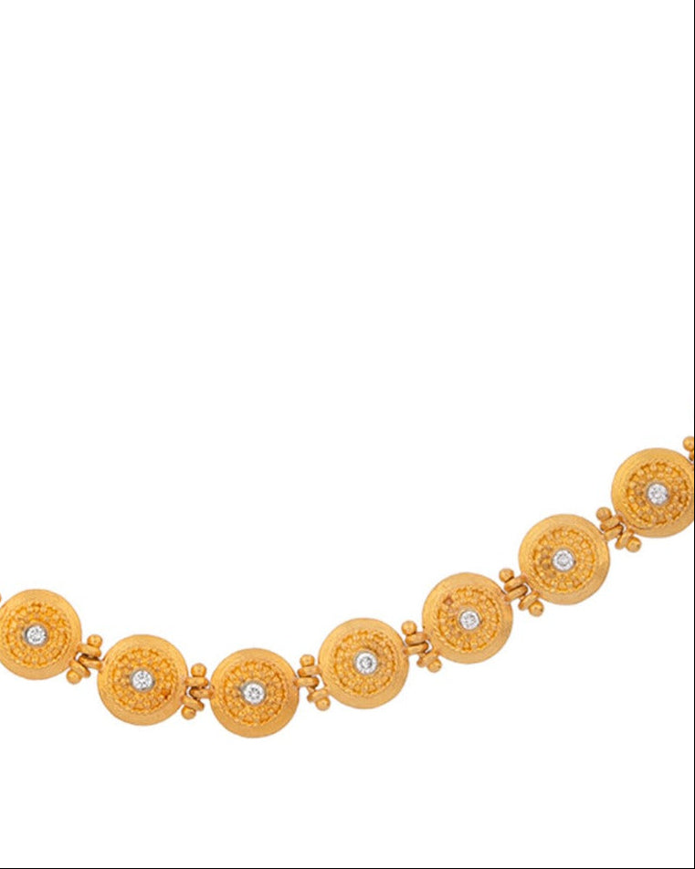 Lentil Necklace with Diamond