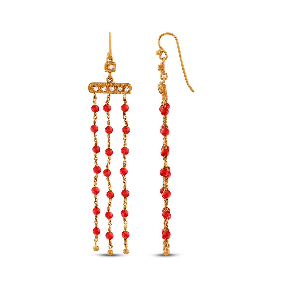 Coral Chandelier Earrings