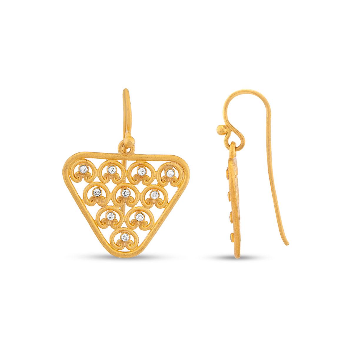 Nabla Earrings with Diamonds