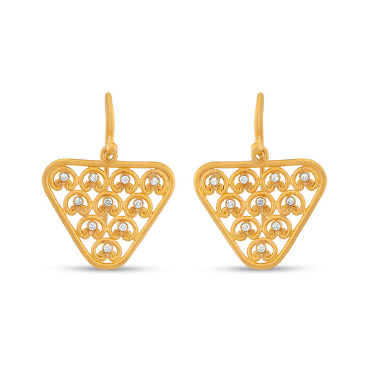 Nabla Earrings with Diamonds