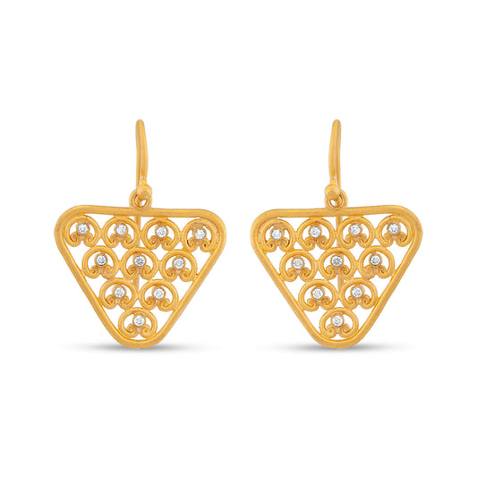 Nabla Earrings with Diamonds