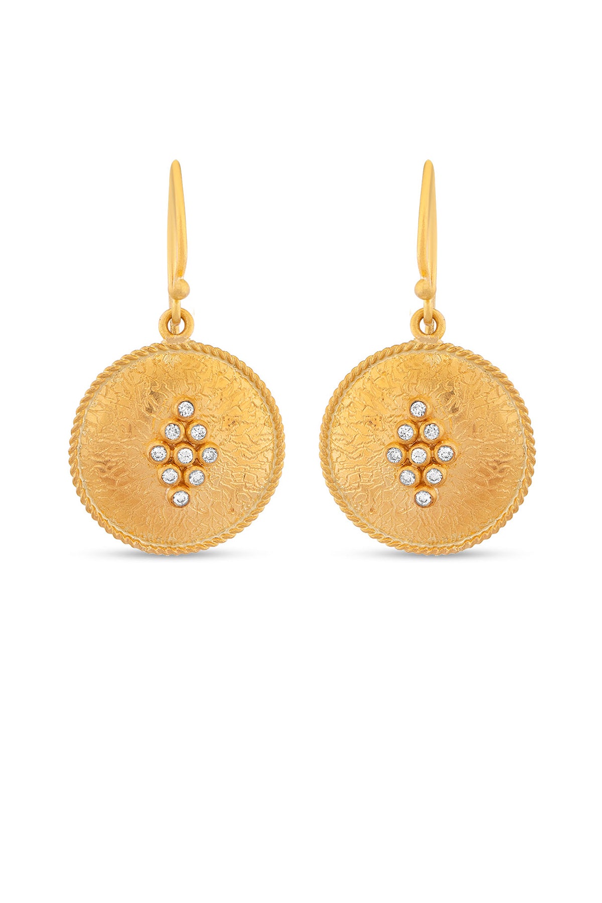 Round Shield Earrings