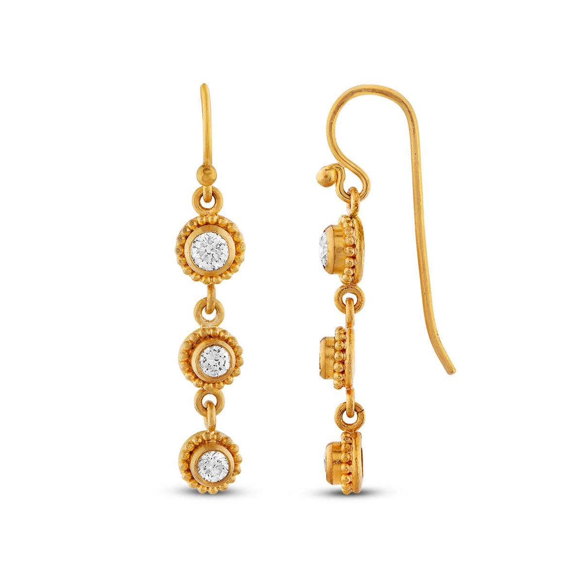 Granulated Earring - Diamond