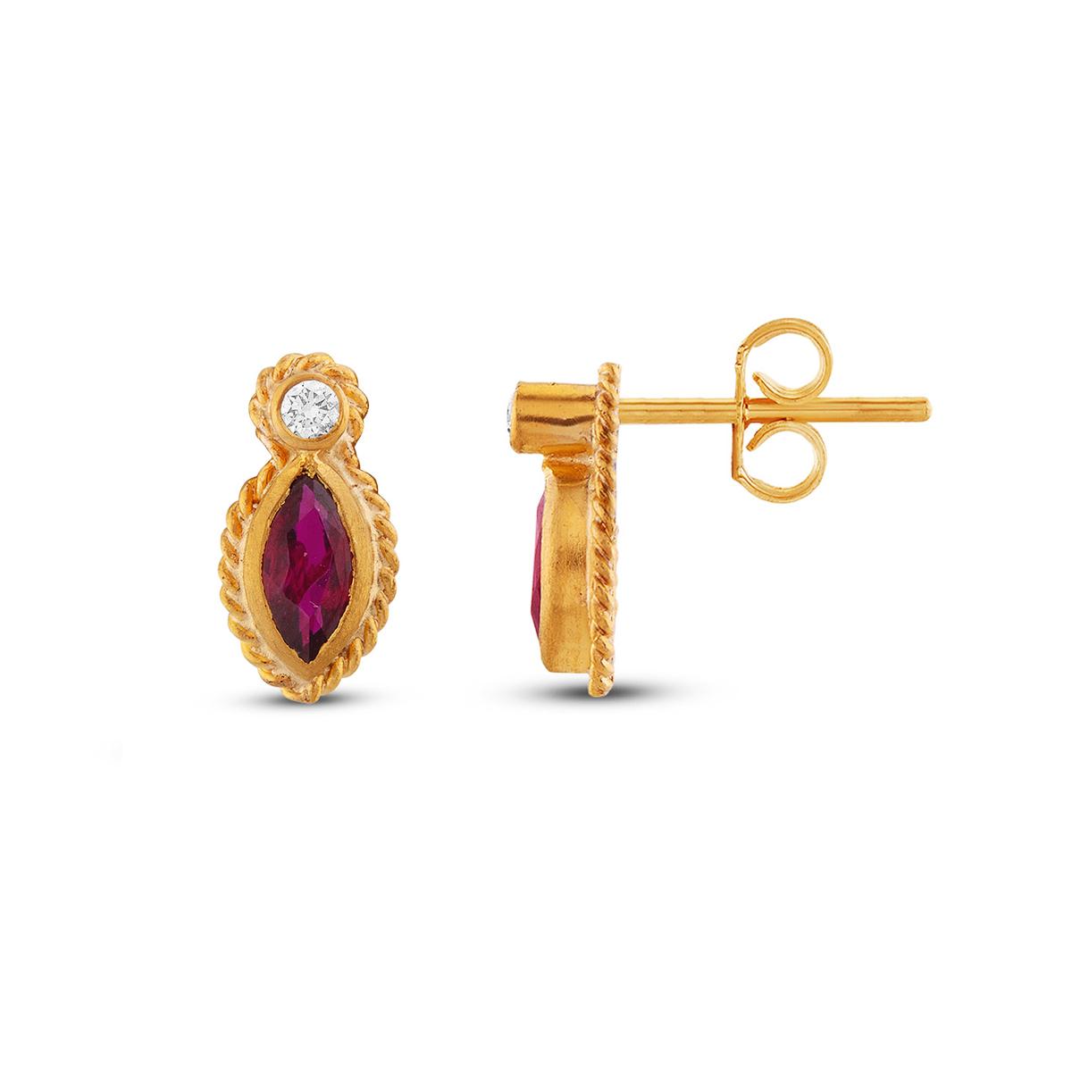 Marquise Ruby Earrings