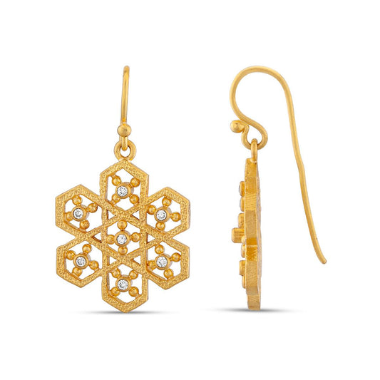 Hexagon Star Earrings