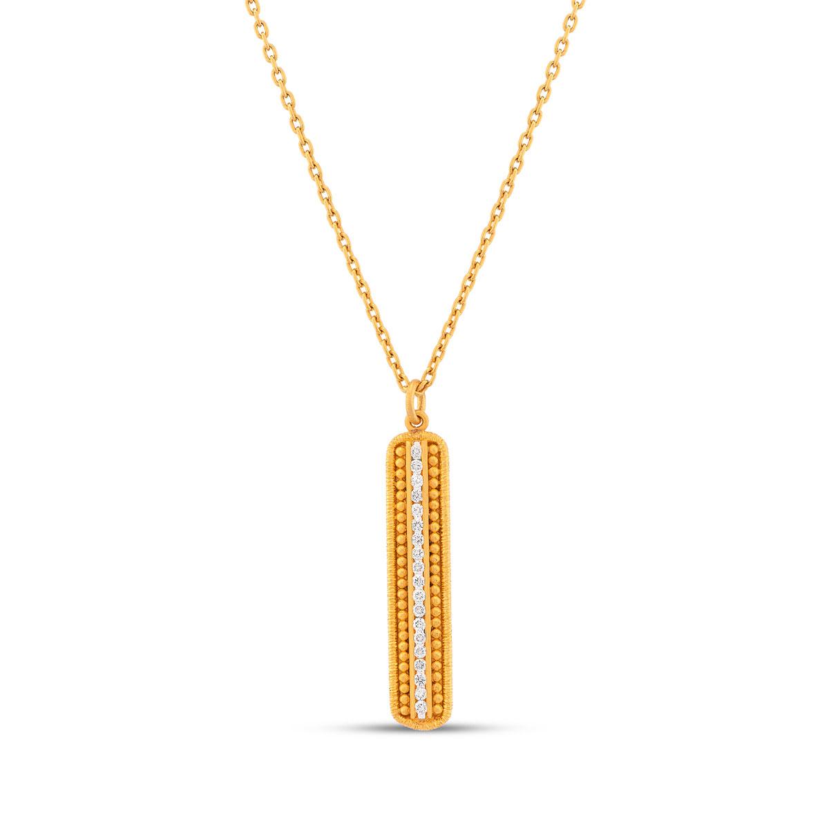 Linea Diamond Rouched Pendant