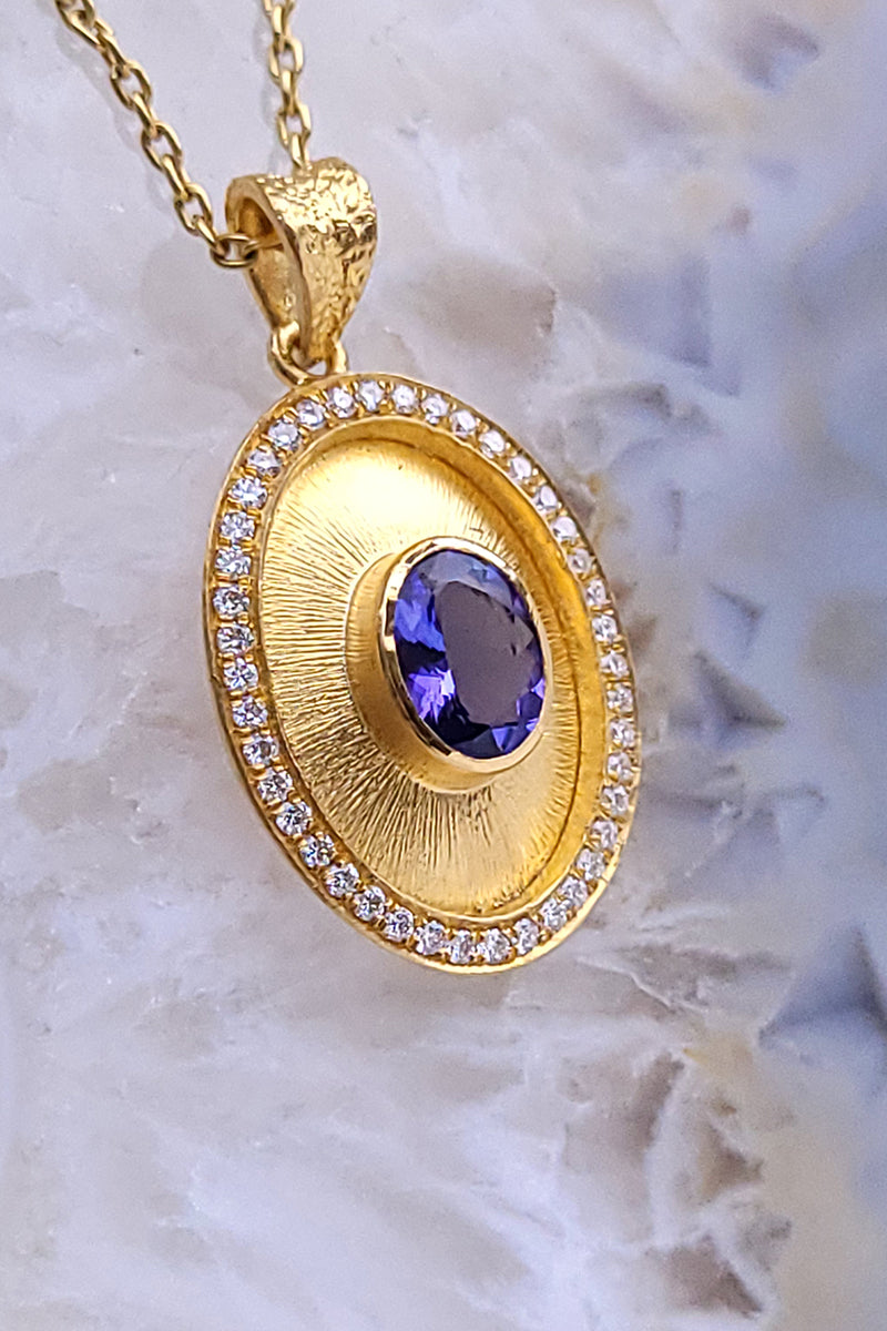 Oval Tanzanite Pendant