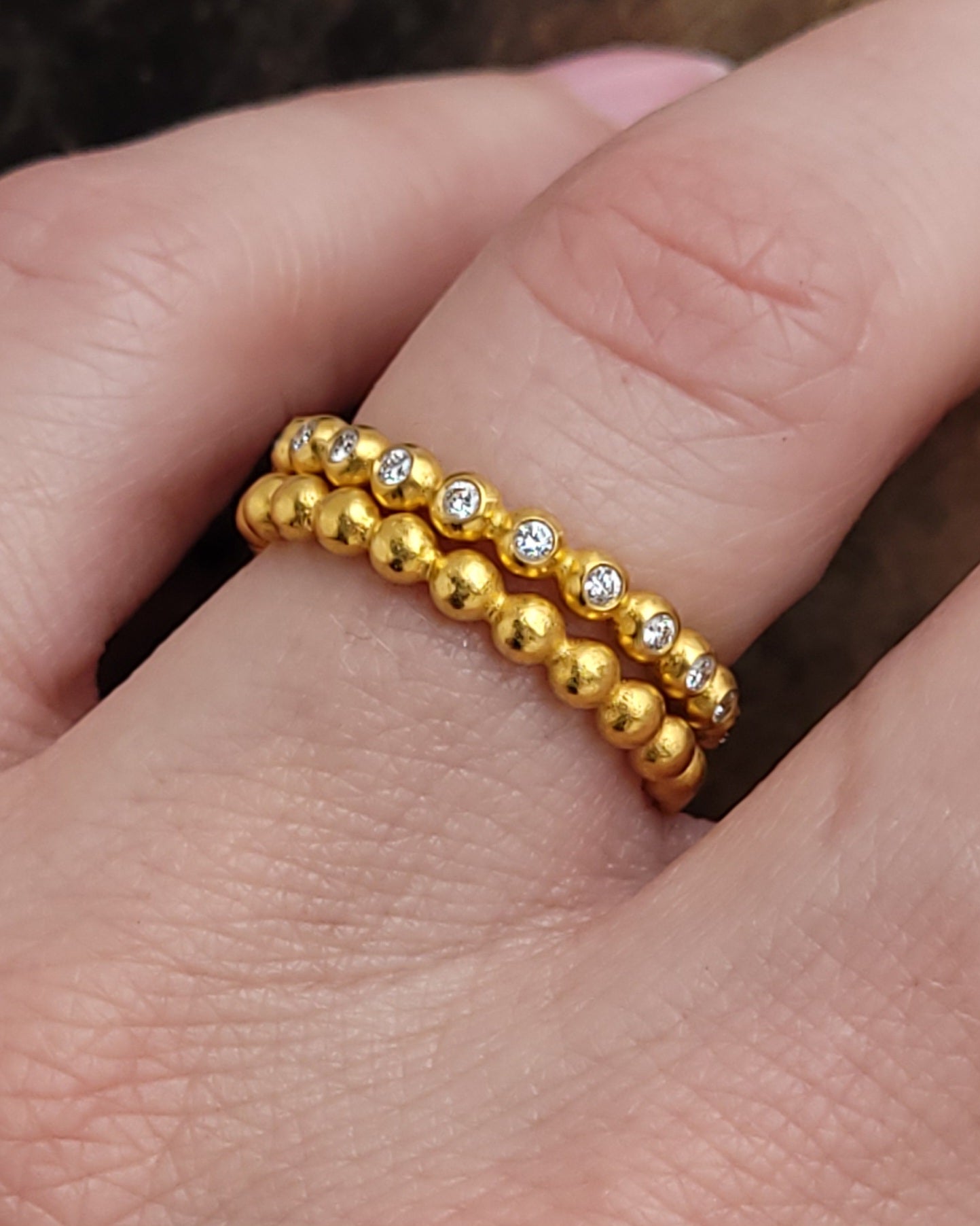 Beaded Diamond Eternity Ring