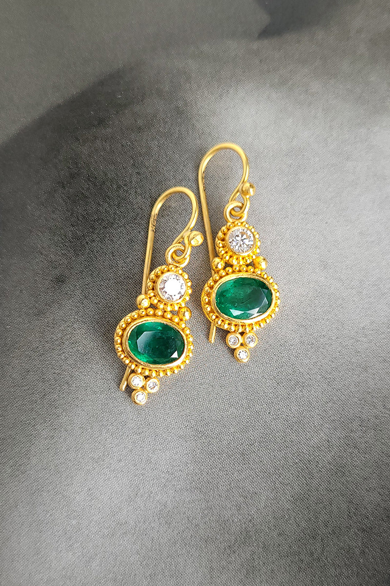 'Marakata' Emerald Earrings