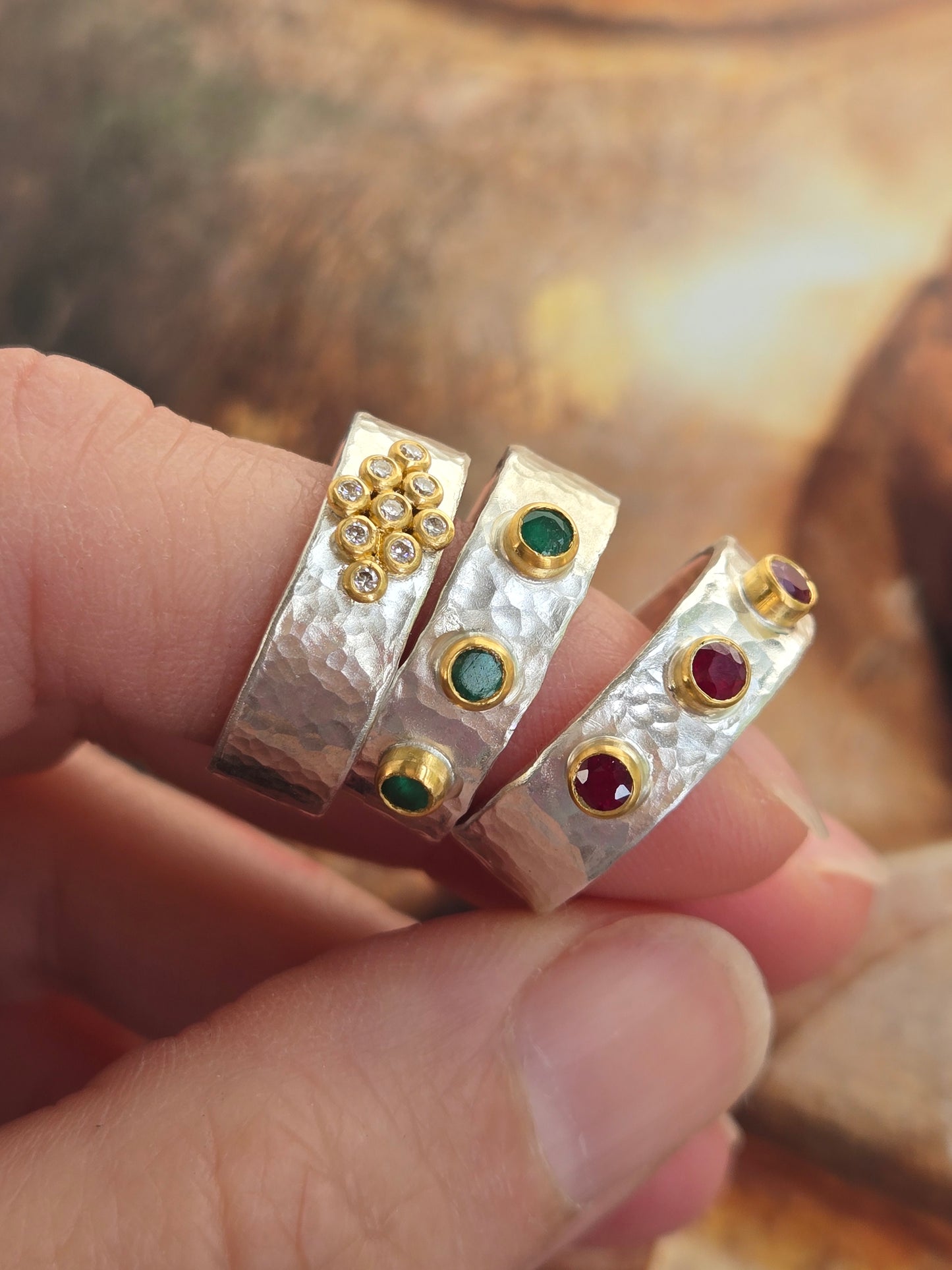 Anatolia Diamond Cluster Band Ring