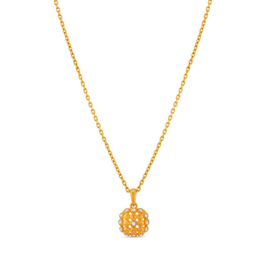 Square Honeycomb Pendant with Diamond