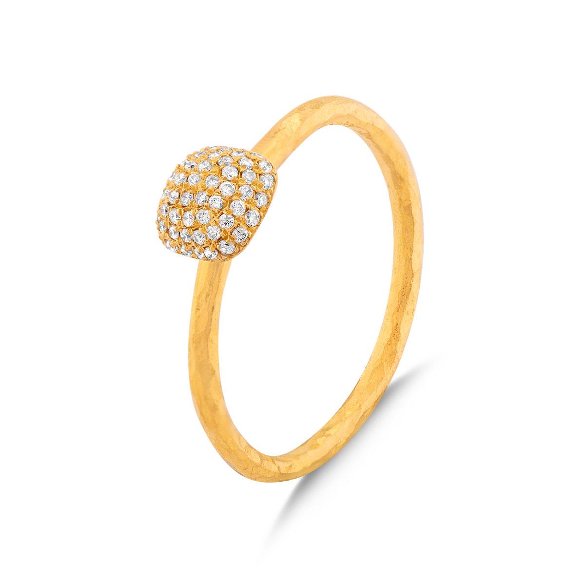 Pave Cushion Ring