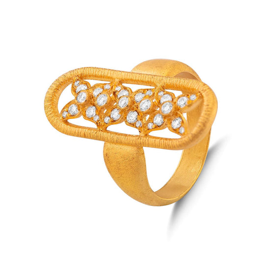 Pave Butterfly Bar Ring