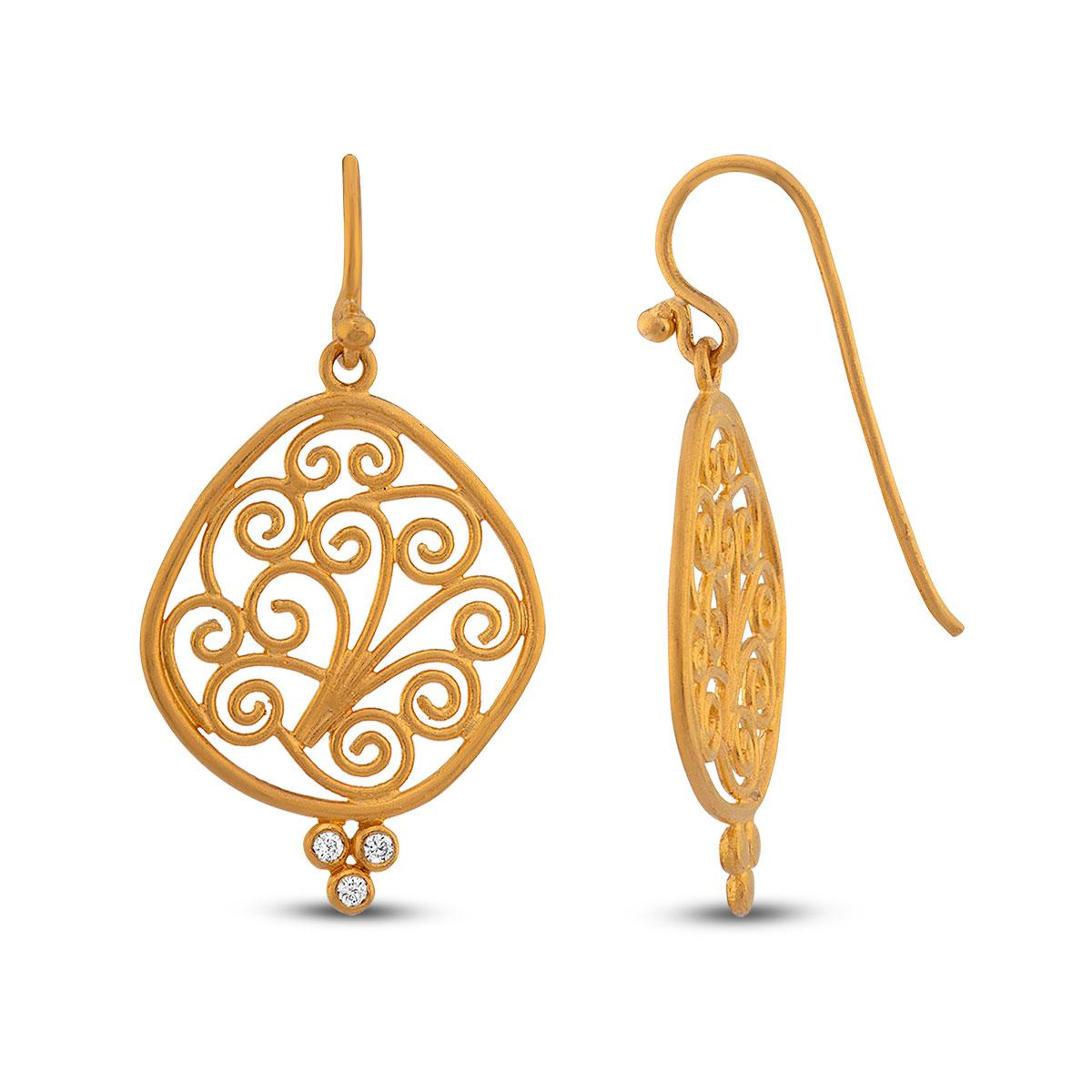 Organic Scrollwork Earrings