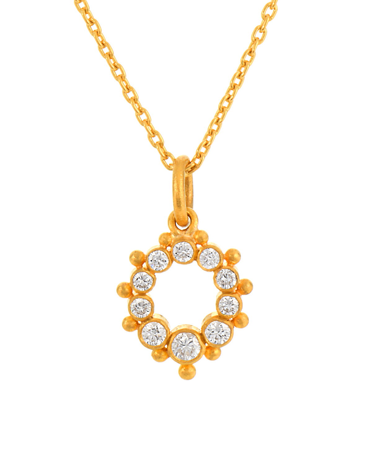 Diamond Circle Halo Pendant