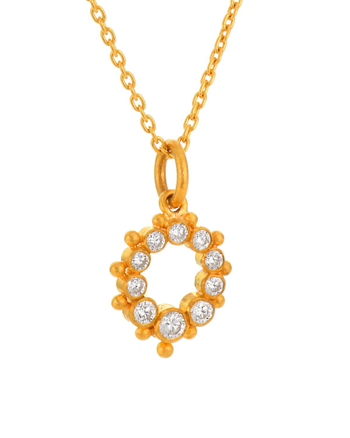 Diamond Circle Halo Pendant