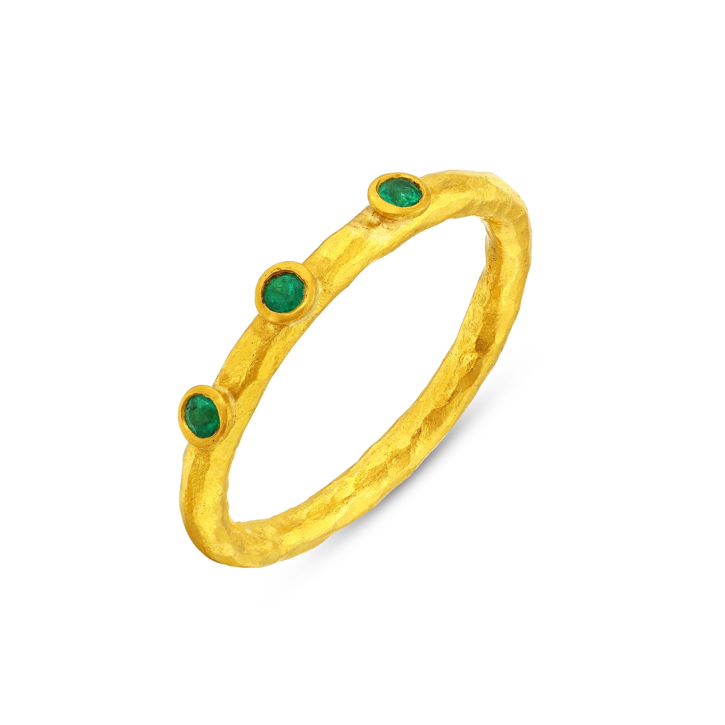3 Stone Emerald Ring