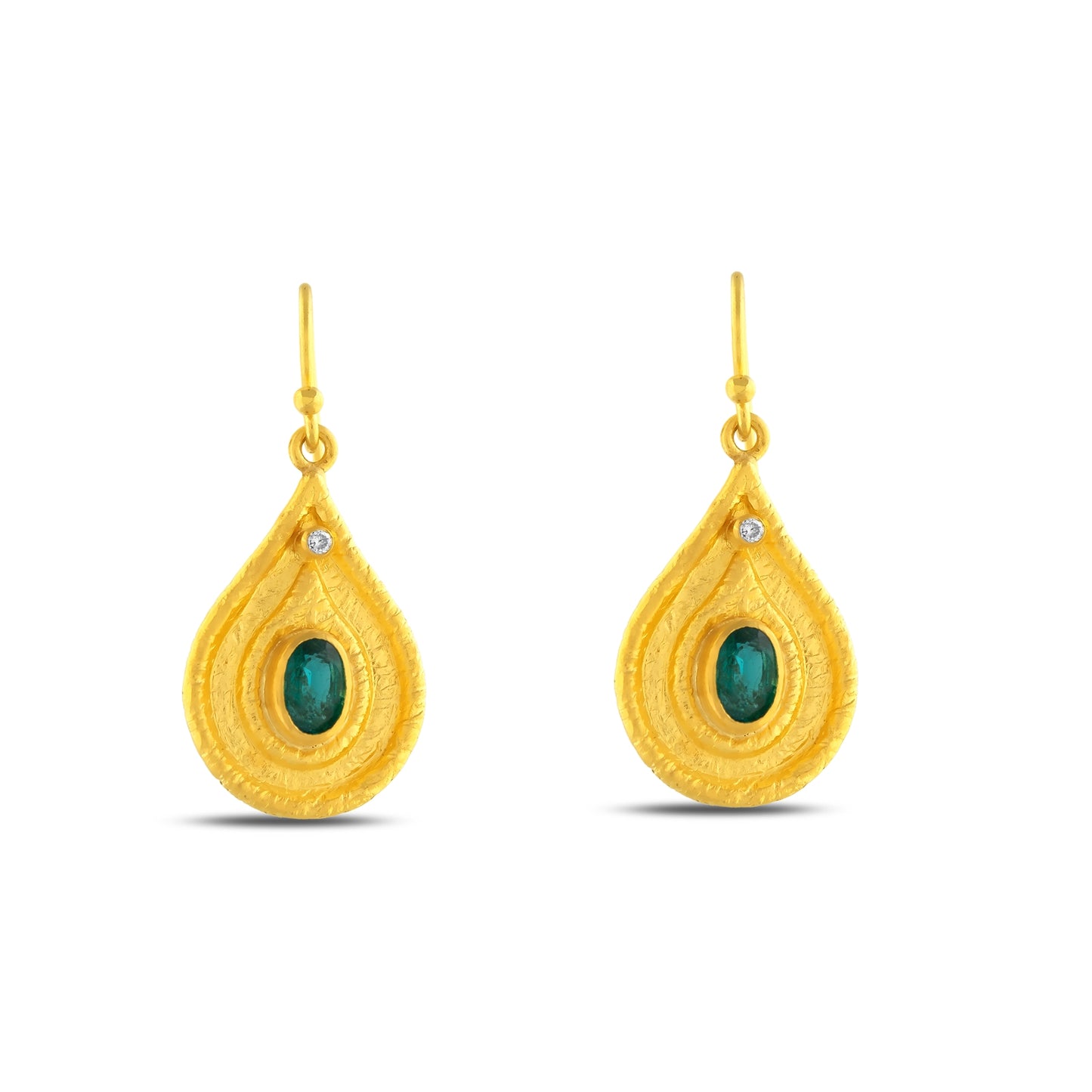 Emerald Tear Drop Earring