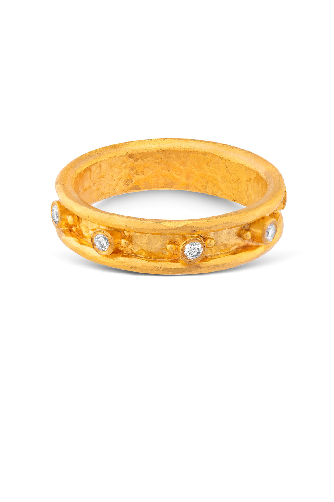Etruscan Studded Band Ring with Granules