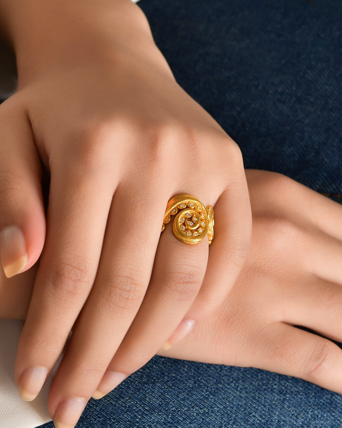 Octopus Ring with Diamonds