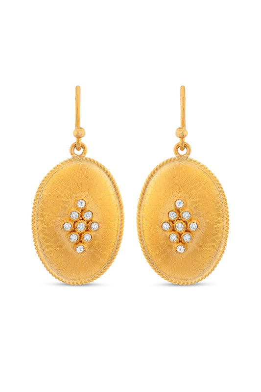 Oval Shield Earrings