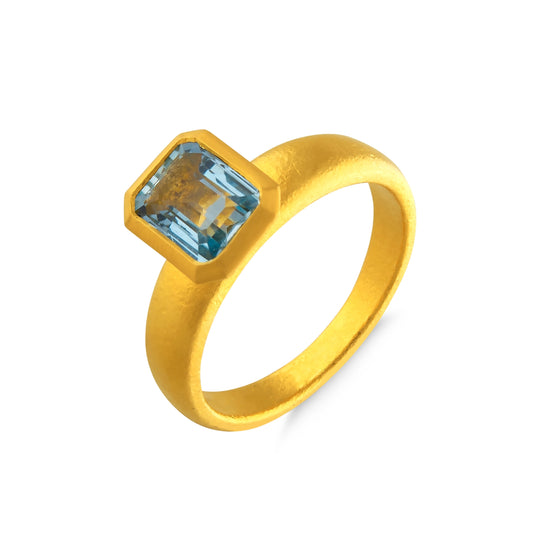 Aquamarine Ocean Ring