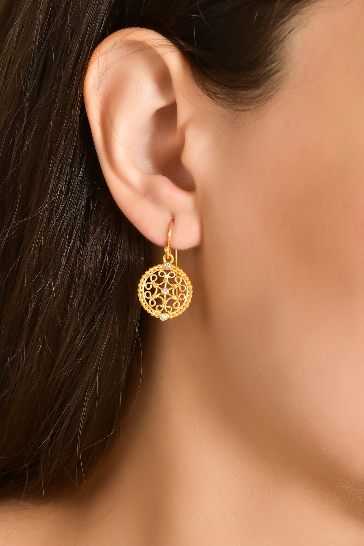 Double Filigree Medallion Earrings