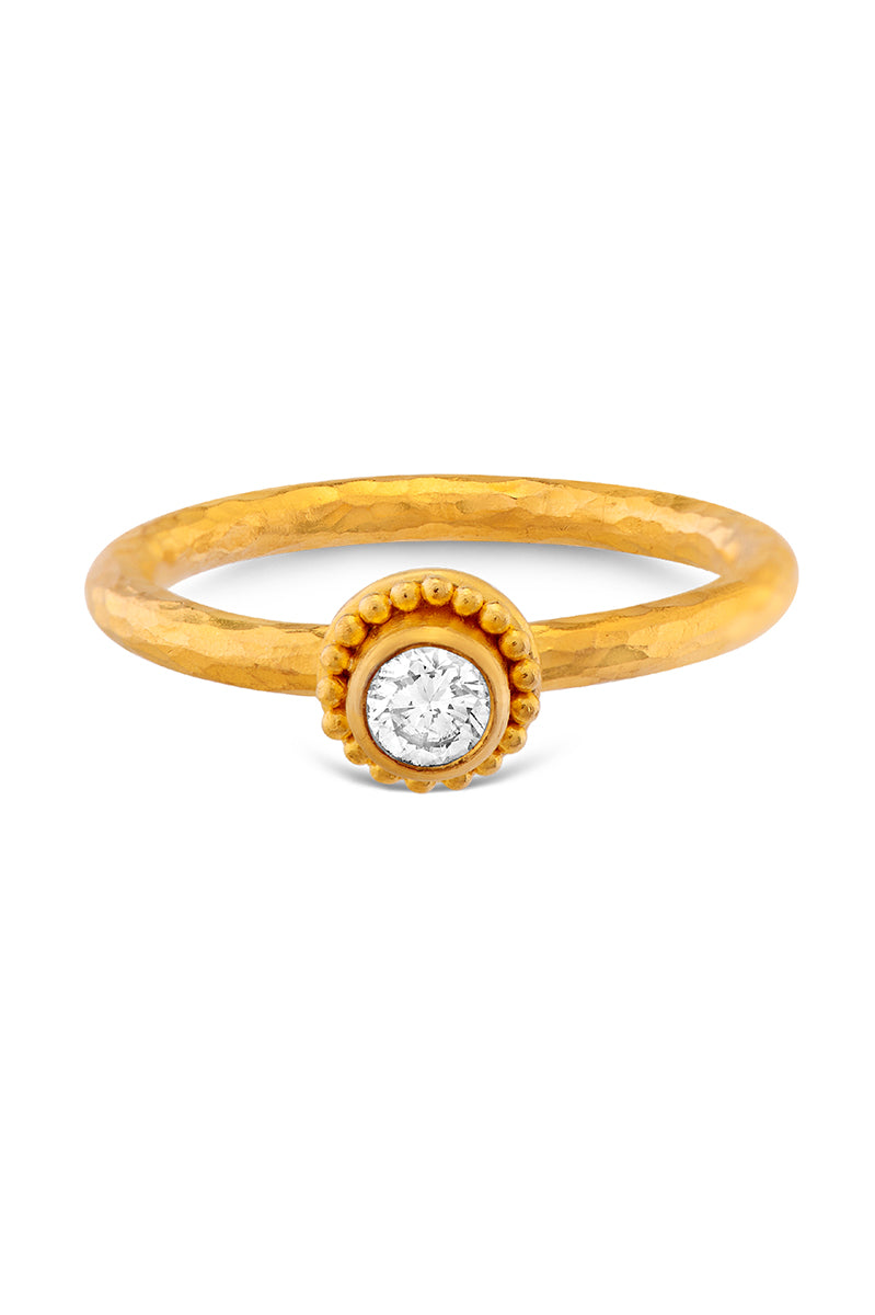 Granulated Stack Ring - Diamond