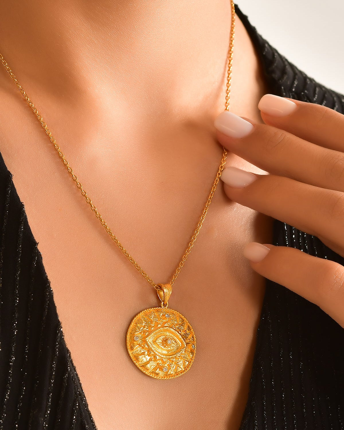 Tribal Evil Eye Pendant