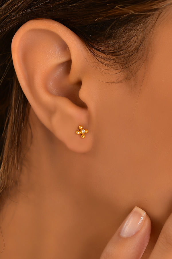 Beaded Stud Earring