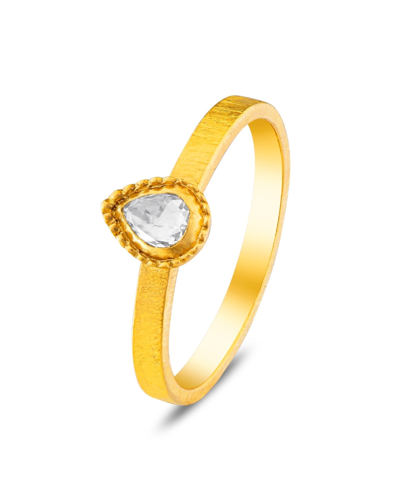 Drop Cut Diamond Rİng