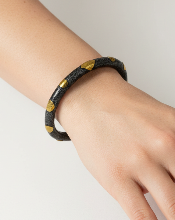 Spotted Gold Silver Bracelet