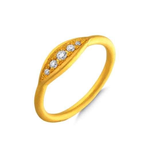 Leaf Design Diamond Ring