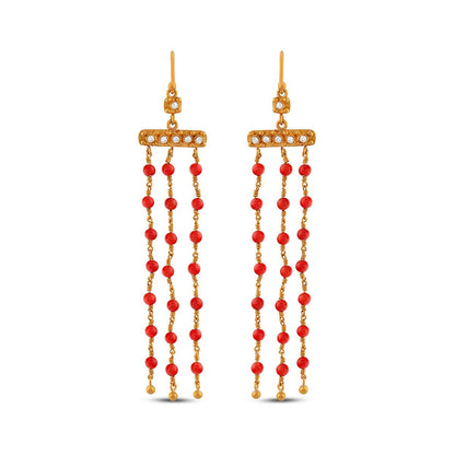 Coral Chandelier Earrings