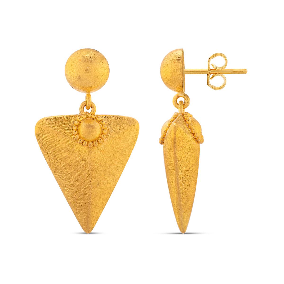 Dome Triangle Earrings