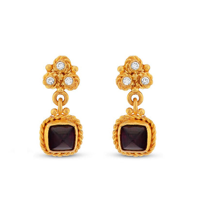 Sugarloaf Ruby and Diamond Earrings