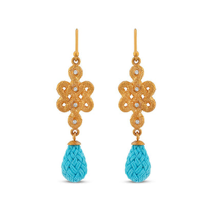 Longevity Knot Turquoise Earrings