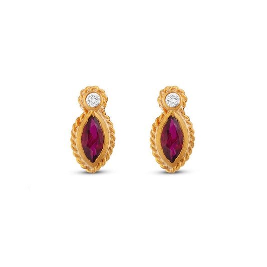 Marquise Ruby Earrings