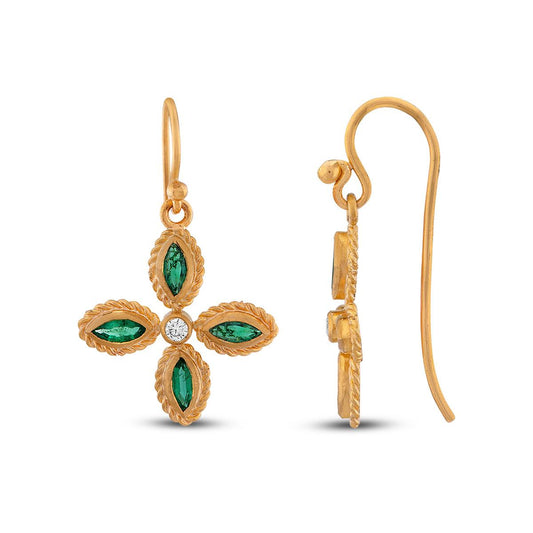 Marquise Emerald Earrings