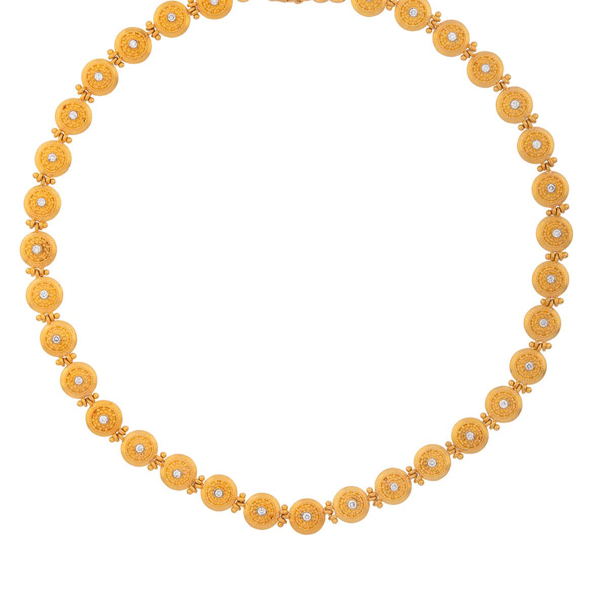 Lentil Necklace with Diamond