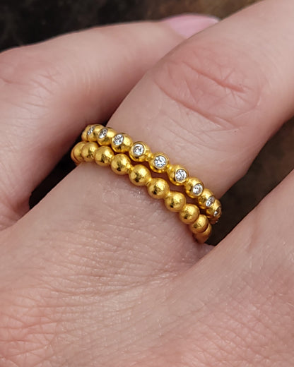 Beaded Diamond Eternity Ring