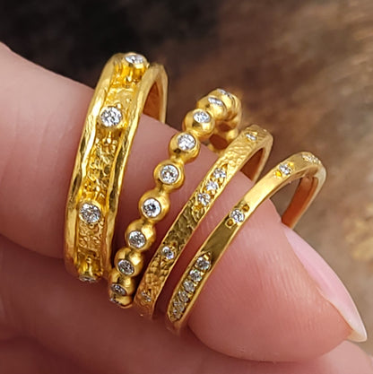 Beaded Diamond Ring