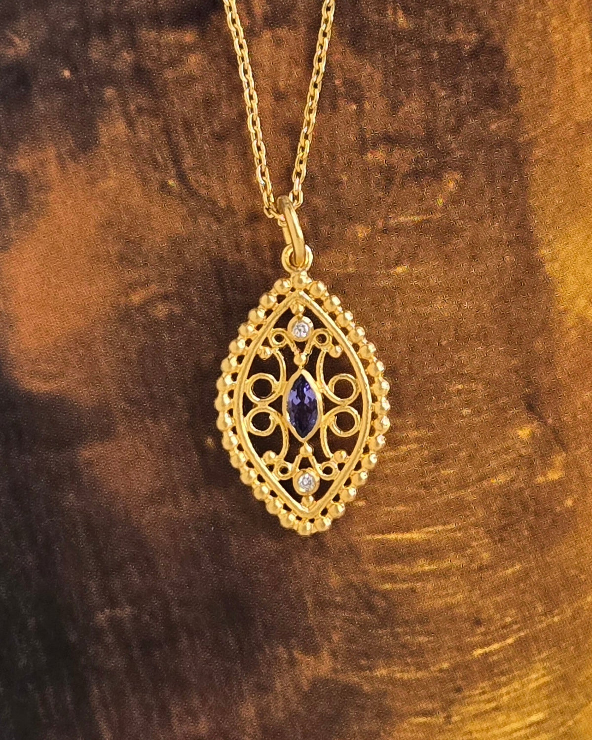 Marquise Tanzanite Pendant