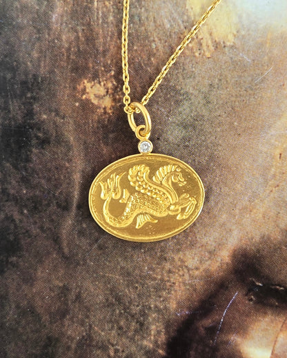Cevherun 24K Gold Chimera Pendant