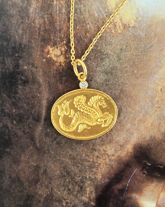 Cevherun 24K Gold Chimera Pendant