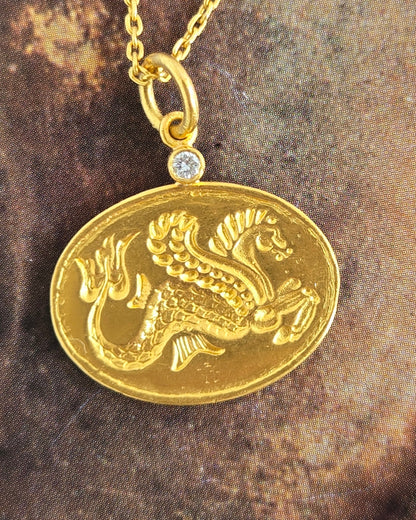 Cevherun 24K Gold Chimera Pendant