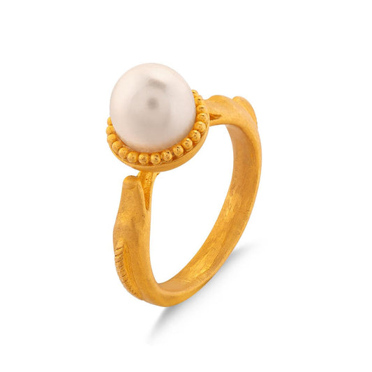 Dolphin Ring with Pearl