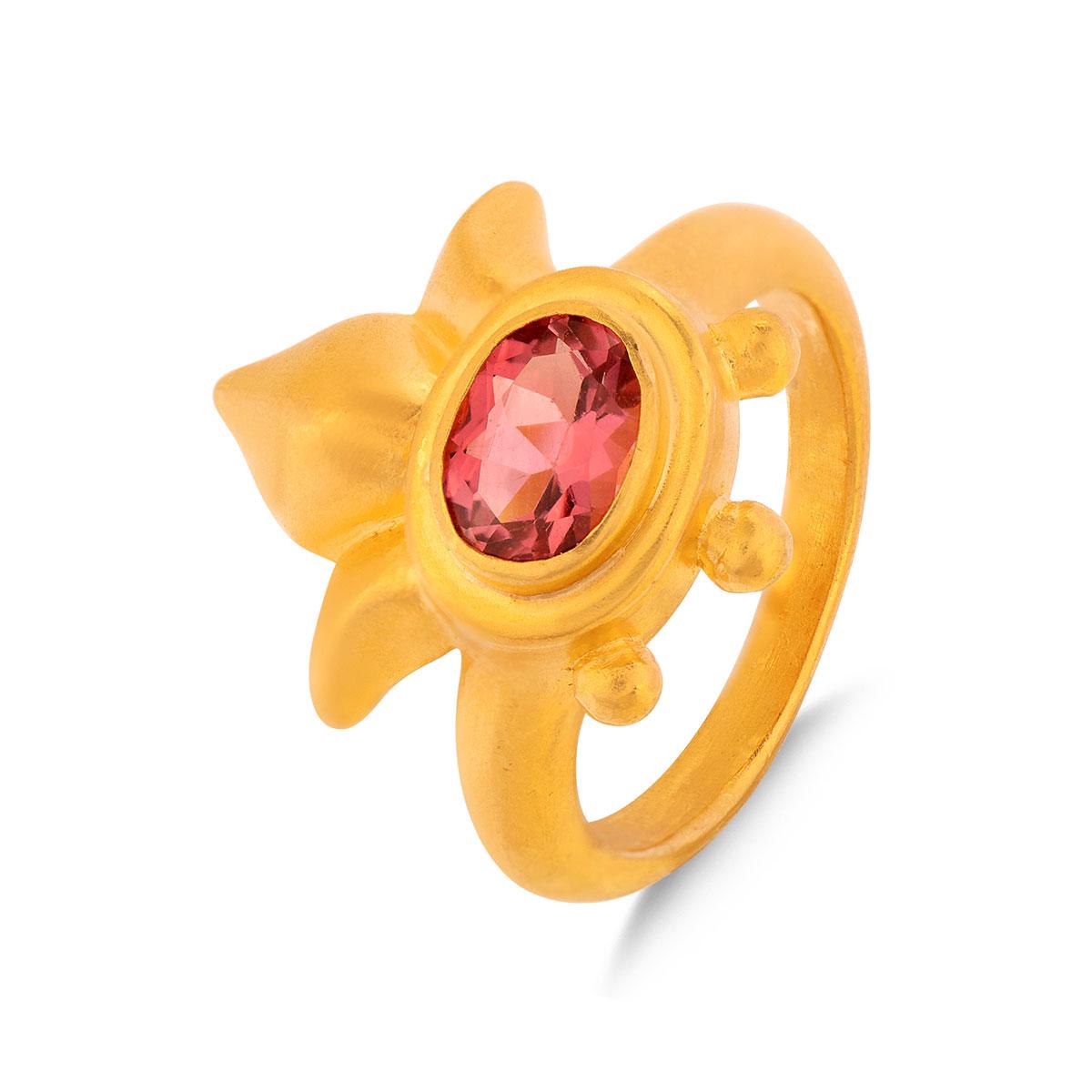Fleur Ring with Pink Tourmaline