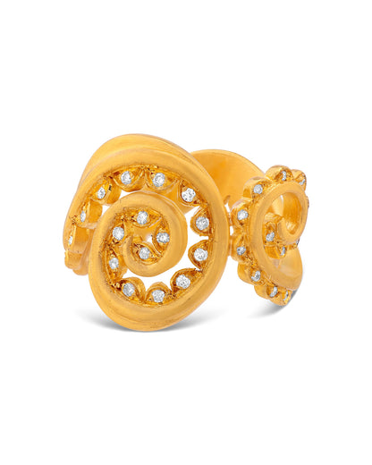 Octopus Ring with Diamonds